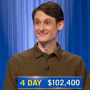 Alex DeFrank, today's Jeopardy! winner (for the March 19, 2025 game.)
