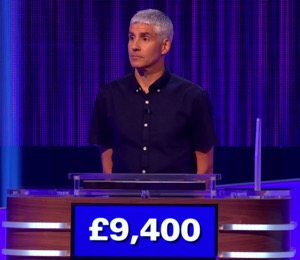 Dan Afshar, today's UK Jeopardy winner (for the March 31, 2025 game.)
