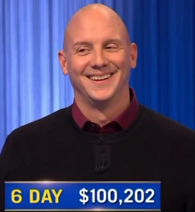 Josh Weikert, today's Jeopardy! winner (for the March 28, 2025 game.)