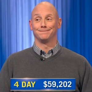 Josh Weikert, today's Jeopardy! winner (for the March 26, 2025 game.)