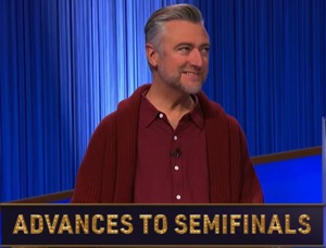 Sean Gunn, tonight's Celebrity Jeopardy winner (for the March 5, 2025 game.)