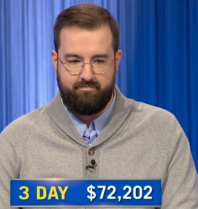 Andrew Hayes, today's Jeopardy! winner (for the April 11, 2025 game.)