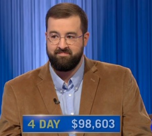 Andrew Hayes, today's Jeopardy! winner (for the April 14, 2025 game.)