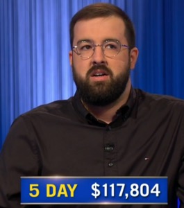 Andrew Hayes, today's Jeopardy! winner (for the April 15, 2025 game.)