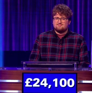 Ben Jones, today's UK Jeopardy winner (for the April 14, 2025 game.)