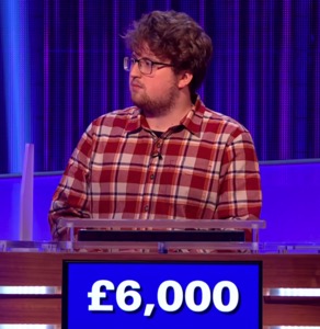 Ben Jones, today's UK Jeopardy winner (for the April 9, 2025 game.)