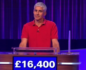 Dan Afshar, today's UK Jeopardy winner (for the April 2, 2025 game.)