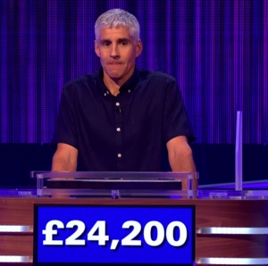 Dan Afshar, today's UK Jeopardy winner (for the April 8, 2025 game.)