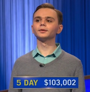 Liam Starnes, today's Jeopardy! winner (for the April 24, 2025 game.)