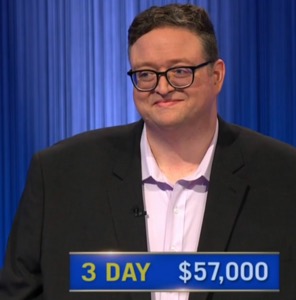 Mike Dawson, today's Jeopardy! winner (for the April 8, 2025 game.)