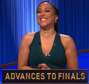 Robin Thede, today's Celebrity Jeopardy winner (for the April 9, 2025 game.)
