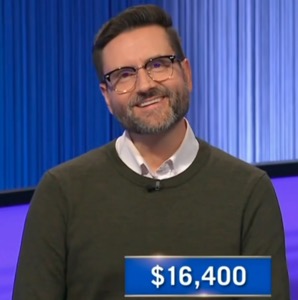 Brandon Monsman, today's Jeopardy! winner (for the May 14, 2025 game.)