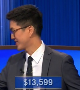 Brendan Liaw, today's Jeopardy! winner (for the May 20, 2025 game.)