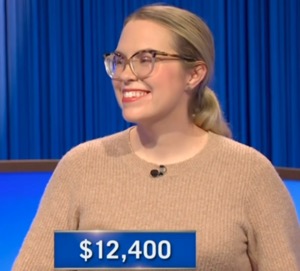 Kara Peruccio, today's Jeopardy! winner (for the May 9, 2025 game.)