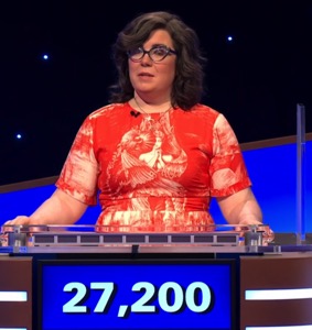 Victoria Groce, today's Jeopardy! Masters winner (for the May 14, 2025 first game.)