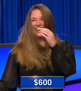 Bevin Blaber, today's Jeopardy! winner (for the June 19, 2025 game.)