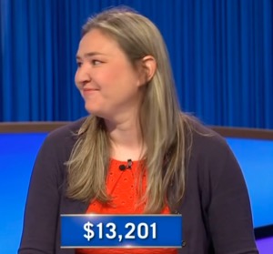 Emily Croke, today's Jeopardy! winner (for the June 23, 2025 game.)