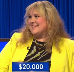 Katie Kornacki, today's Jeopardy! winner (for the June 13, 2025 game.)