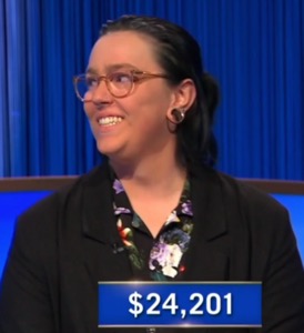 Kiley Campbell, today's Jeopardy! winner (for the June 25, 2025 game.)