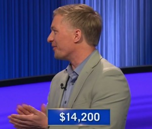 Micah Fritz, today's Jeopardy! winner (for the June 24, 2025 game.)