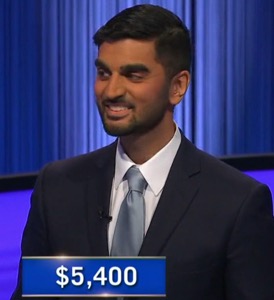 Nikhil Joshi, today's Jeopardy! winner (for the June 5, 2025 game.)