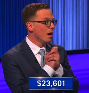 Jonathan Hugendubler, today's Jeopardy! winner (for the July 25, 2025 game.)