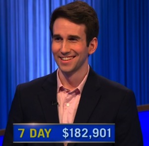 Scott Riccardi, today's Jeopardy! winner (for the July 11, 2025 game.)