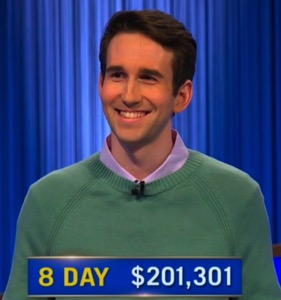Scott Riccardi, today's Jeopardy! winner (for the July 14, 2025 game.)