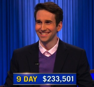 Scott Riccardi, today's Jeopardy! winner (for the July 15, 2025 game.)
