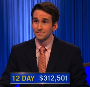 Scott Riccardi, today's Jeopardy! winner (for the July 18, 2025 game.)
