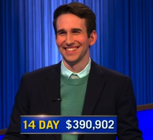 Scott Riccardi, today's Jeopardy! winner (for the July 22, 2025 game.)