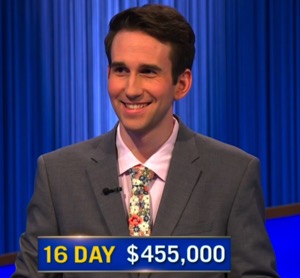 Scott Riccardi, today's Jeopardy! winner (for the July 24, 2025 game.)