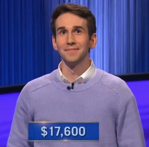 Scott Riccardi, today's Jeopardy! winner (for the July 3, 2025 game.)