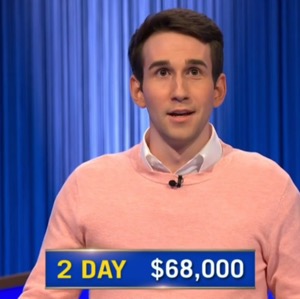Scott Riccardi, today's Jeopardy! winner (for the July 4, 2025 game.)
