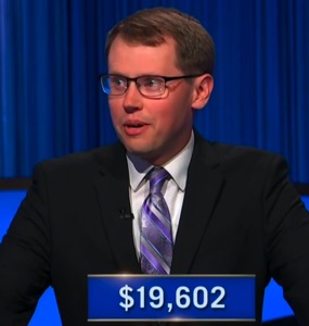Steven Olson, today's Jeopardy! winner (for the September 19, 2025 game.)