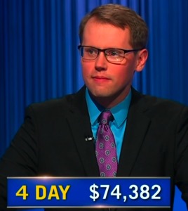 Steven Olson, today's Jeopardy! winner (for the September 24, 2025 game.)