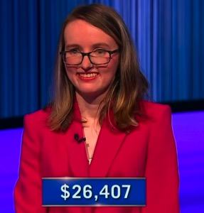 Vickie Talvola, today's Jeopardy! winner (for the September 25, 2025 game.)