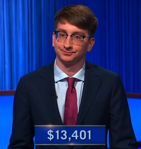 Zach Knecht, today's Jeopardy! winner (for the September 29, 2025 game.)