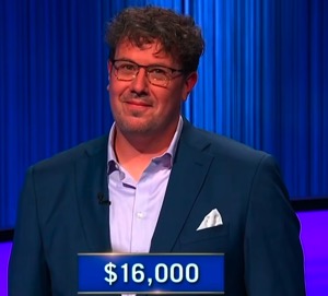 Christopher Tillman, today's Jeopardy! winner (for the October 30, 2025 game.)