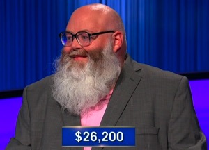Dargan Ware, today's Jeopardy! winner (for the October 17, 2025 game.)