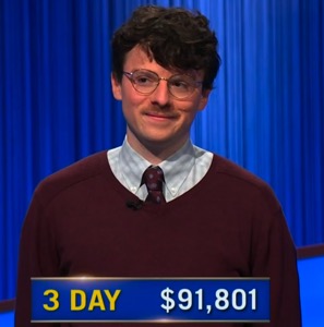 Harrison Whitaker, today's Jeopardy! winner (for the November 13, 2025 game.)