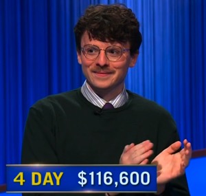 Harrison Whitaker, today's Jeopardy! winner (for the November 14, 2025 game.)