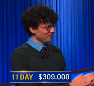 Harrison Whitaker, today's Jeopardy! winner (for the November 25, 2025 game.)