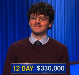 Harrison Whitaker, today's Jeopardy! winner (for the November 26, 2025 game.)