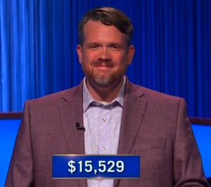 Joseph Evans, today's Jeopardy! winner (for the November 4, 2025 game.)