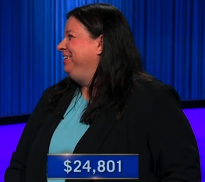Libby Jones, today's Jeopardy! winner (for the December 1, 2025 game.)