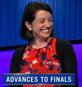 Melanie Hirsch, today's Jeopardy! winner (for the December 24, 2025 game.)