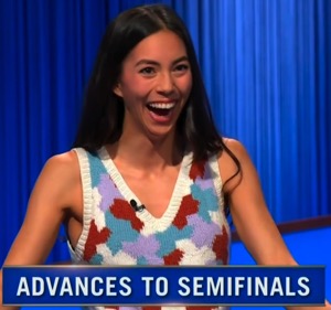 Michelle Tsai, today's Jeopardy! winner (for the January 6, 2026 game.)