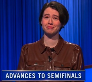 Stella Trout, today's Jeopardy! winner (for the January 5, 2025 game.)