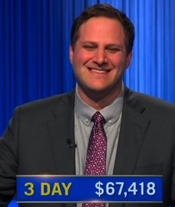 James Hirsh, today's Jeopardy! winner (for the February 26, 2026 game.)